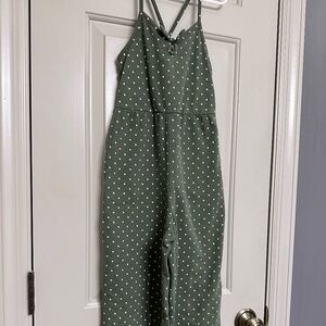 Green Polka Dot Romper